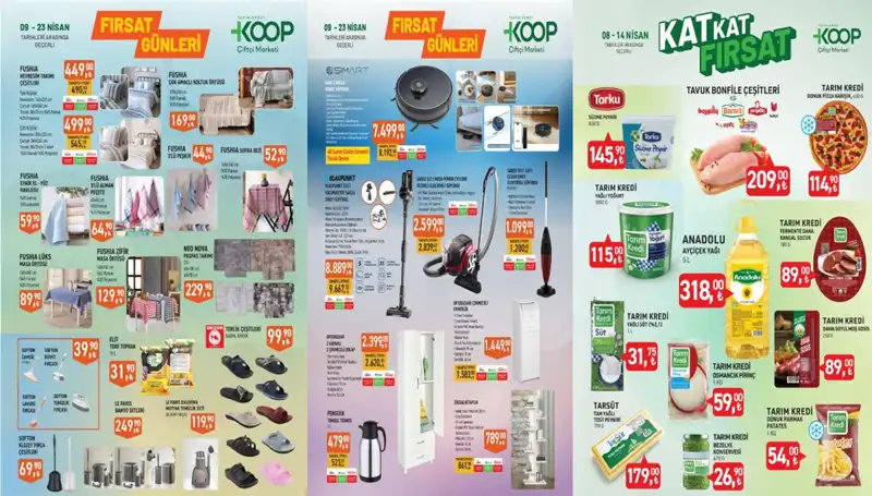 Tarım Kredi KOOP Marketlerinden 12-23 Nisan Özel İndirimlerle Dolap, Ekmeklik, Kitaplık ve Termos Satışı