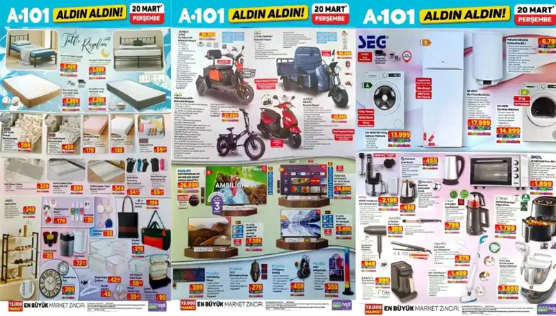 A101 Aktüel Kataloğu: 20 Mart Perşembe Alışverişinizi Şenlendirecek Ürünler
